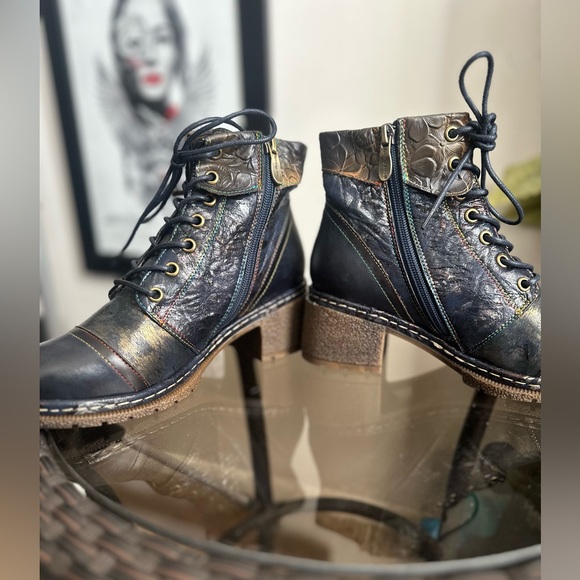 L’Artiste by Spring Step Leather Lace-Up Boots - Fallinluv Size 7 women - Picture 8 of 13